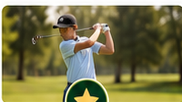 Youth golfer completing a swing