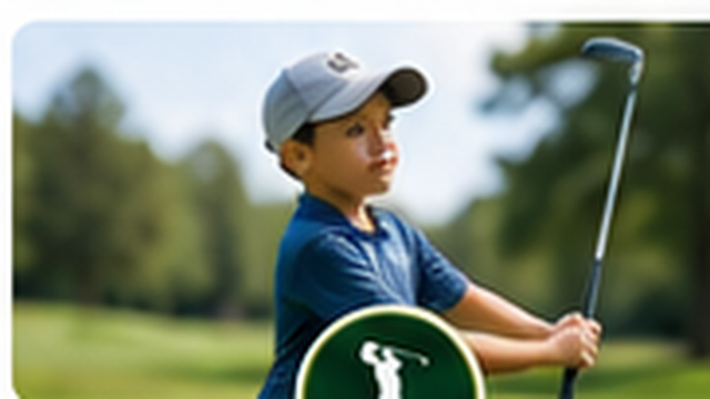 Young golfer practicing beginner golf skills