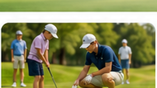 Youth golfer receiving instruction